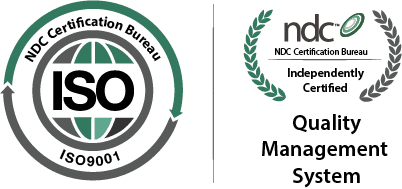 NDC ISO 9001 certification visual from the live NDC site
