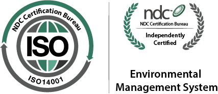 NDC ISO 14001 certification visual from the live NDC site