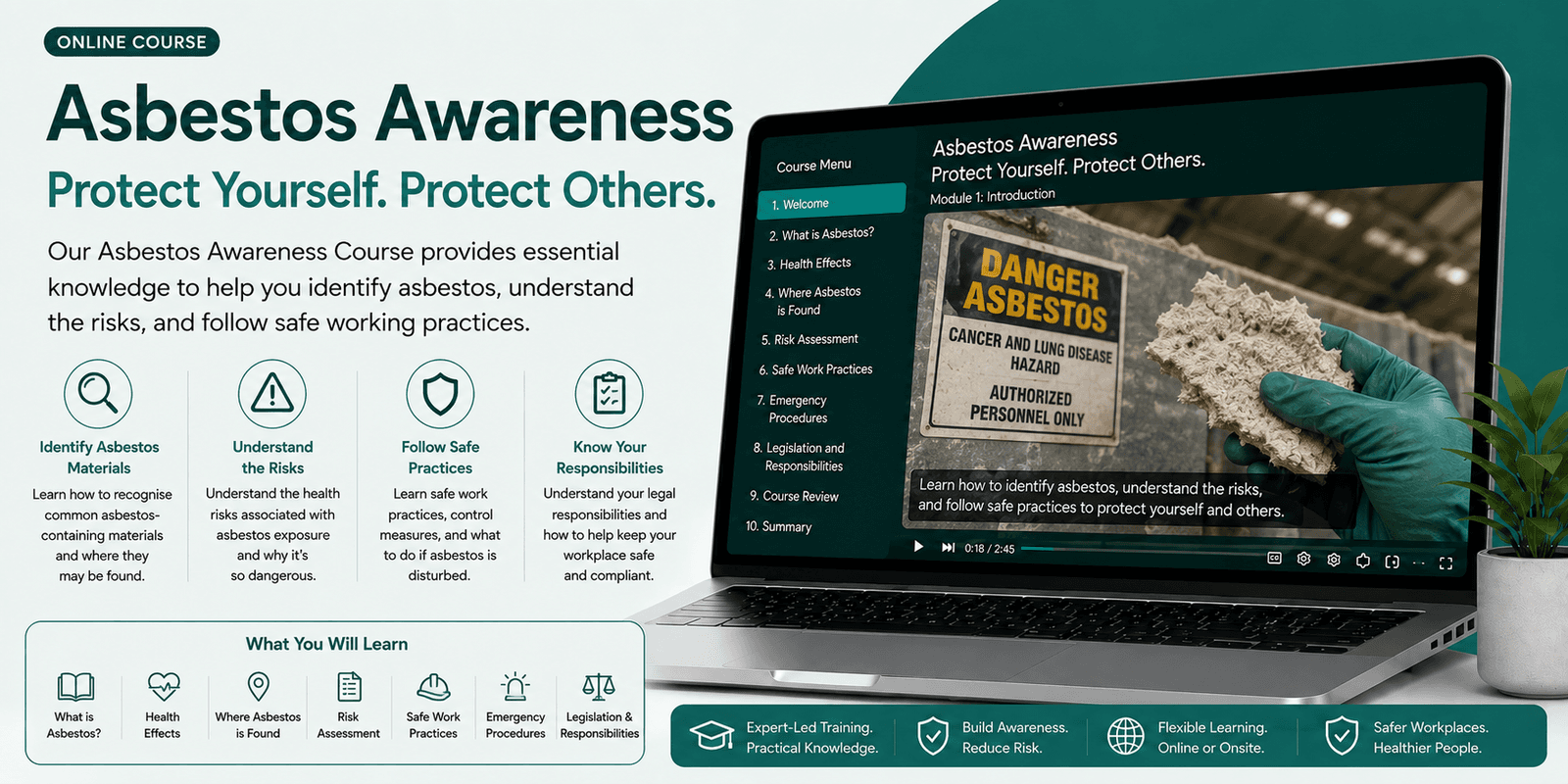 Asbestos awareness online training course for UK businesses