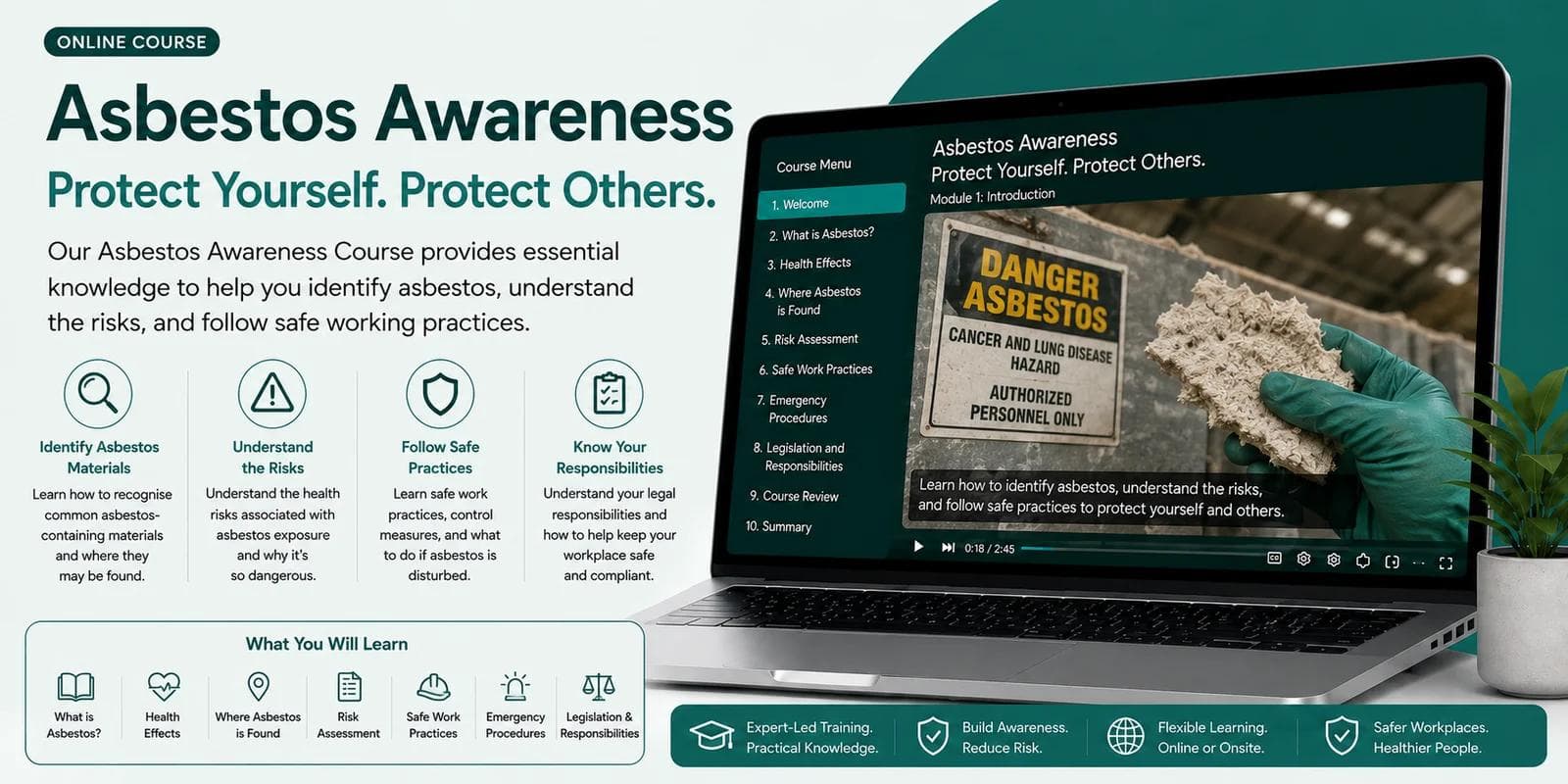 Asbestos awareness online training course for UK businesses
